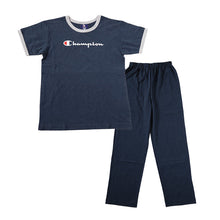 画像をギャラリービューアに読み込む, チャンピオン キッズ パジャマ 半袖 長ズボン 男の子 女の子 130cm~160cm 子供 ルームウェア 部屋着 寝巻き 上下セット 春 夏 セットアップ ホームウェア シンプル (送料無料) (在庫限り)