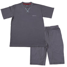 画像をギャラリービューアに読み込む, メンズ パジャマ 半袖 夏 ルームウェア 上下 部屋着 bodywild M~LL グンゼ ルームウエア 上下セット 薄手 半ズボン ハーフパンツ 短パン ヘンリーネック Vガゼット GUNZE ボディワイルド (在庫限り)