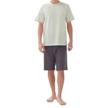 画像をギャラリービューアに読み込む, ボディワイルド パジャマ メンズ 半袖 短パン 半ズボン 上下セット M~LL 春夏 部屋着 ルームウェア ルームウエア グンゼ bodywild 寝巻き 寝間着 シンプル tシャツ ハーフボトム 父の日 (在庫限り)