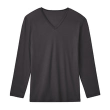 画像をギャラリービューアに読み込む, ファイヤーアセドロン メンズ インナー 長袖 Vネック Tシャツ 薄手 秋 冬 グンゼ M L LL 暖かい あったか 吸湿発熱 汗冷え防止 肌着 下着 秋冬 インナーシャツ v首 ムレ 通勤 通学 ビジネス スポーツ ゴルフ