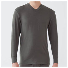 画像をギャラリービューアに読み込む, ファイヤーアセドロン メンズ インナー 長袖 Vネック グンゼ M L LL 裏起毛 発熱 吸湿発熱 暖かい あったか ストレッチ 吸湿 放湿 汗冷え防止 肌着 下着 防寒 冬用保温 蒸れにくい 通勤 通学 作業 スポーツ アウトドア ランニング ウォーキング ジム ルームウェア