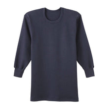 画像をギャラリービューアに読み込む, 快適工房 紳士 コットンバルキー 長袖丸首シャツ メンズ グンゼ M L LL インナー 綿100% あったか 防寒 保温 冬用 肌着 下着 アンダーウェア 脇縫いなし 丸首 ゆったり設計 やや厚手 シンプル ベーシック ホワイト ネービーブルー 日本製 ロングセラー