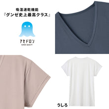 画像をギャラリービューアに読み込む, アセドロン Vネック Tシャツ グンゼ メンズ M L LL gunze 吸汗速乾 消臭 v首 半袖 短袖 汗取り 汗パッド 脇パッド シャツ 下着 肌着 インナー 夏 プレゼント ギフト 父の日