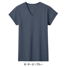 画像をギャラリービューアに読み込む, アセドロン Vネック Tシャツ グンゼ メンズ M L LL gunze 吸汗速乾 消臭 v首 半袖 短袖 汗取り 汗パッド 脇パッド シャツ 下着 肌着 インナー 夏 プレゼント ギフト 父の日