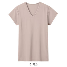 画像をギャラリービューアに読み込む, アセドロン Vネック Tシャツ グンゼ メンズ M L LL gunze 吸汗速乾 消臭 v首 半袖 短袖 汗取り 汗パッド 脇パッド シャツ 下着 肌着 インナー 夏 プレゼント ギフト 父の日