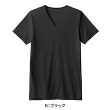 画像をギャラリービューアに読み込む, アセドロン Vネック Tシャツ グンゼ 鹿の子 メンズ M L LL 3L gunze 吸汗速乾 消臭 v首 半袖 シャツ 下着 肌着 インナー 夏 プレゼント ギフト 父の日