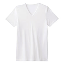 画像をギャラリービューアに読み込む, アセドロン Vネック Tシャツ グンゼ 鹿の子 メンズ M L LL 3L gunze 吸汗速乾 消臭 v首 半袖 シャツ 下着 肌着 インナー 夏 プレゼント ギフト 父の日