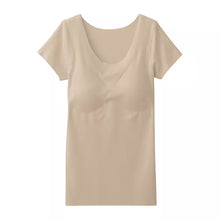 画像をギャラリービューアに読み込む, グンゼ レディース 半袖 インナー パッドつき 冷感 M~LL キレイラボ 下着 肌着 夏 薄手 2分袖 シャツ 完全無縫製 綿 コットン 縫い目なし シームレス (在庫限り)