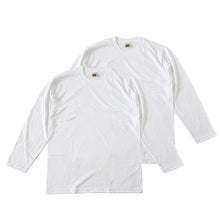画像をギャラリービューアに読み込む, グンゼ GTホーキンス メンズ 長袖 tシャツ 2枚組 M~LL 綿100% GUNZE gt ホーキンス クルーネック ロングスリーブ シャツ インナー コットン ロゴ 肌着 下着 シンプル トップス M L LL