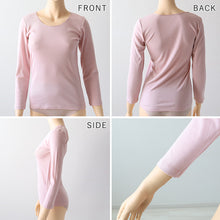 画像をギャラリービューアに読み込む, グンゼ インナー 長袖 レディース 保湿 8分袖 シャツ M~LL 下着 肌着 綿混 抗菌防臭 無地 トップス アンダーウェア M L LL 防寒 秋冬 着ぶくれしない