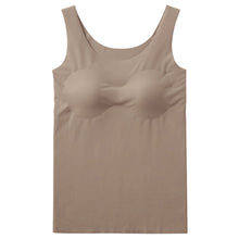 画像をギャラリービューアに読み込む, Tuche パッド付 タンクトップ ブラトップ カップ付 M L LL GUNZE グンゼ トゥシェ シームレス 完全無縫製 カットオフ