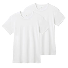 画像をギャラリービューアに読み込む, グンゼ YG 綿100 tシャツ メンズ 半袖 クルーネック 抗菌 防臭 2枚組 M L LL 丸首 GUNZE インナーシャツ 男性 紳士 下着 肌着 インナー ニオイ対策 夏 スーツ下 ビジネス ビジネスインナー オールシーズン