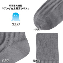 画像をギャラリービューアに読み込む, アセドロン ソックス メンズ クルー 丈 靴下 グンゼ ストライプ 25 26 27 cm カジュアルソックス クルーソックス 吸汗速乾 消臭 黒 紺 灰 GUNZE gunze プレゼント ギフト 父の日 くつ下 くつした (在庫限り)