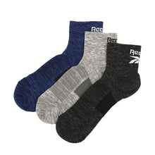 画像をギャラリービューアに読み込む, リーボック 靴下 ソックス メンズ 3足 セット ショート 丈 足底パイル 厚手 グンゼ 25 26 27 cm gunze reebok ホワイト 白 ブラック 黒 グレー 灰 ネイビー 紺 スポーツ ウォーキング ジョギング ランニング 運動