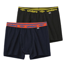 画像をギャラリービューアに読み込む, グンゼ umbro 子供 ボクサーブリーフ 2枚 セット 綿100 140 150 160 170 cm アンブロ パンツ 前あき ボクサーブリーフ 下着 インナー 綿 吸汗速乾 ギフト プレゼント ボクサーパンツ 黒 ブラック カラフル (在庫限り)