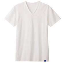 画像をギャラリービューアに読み込む, 冷感 インナー メンズ Vネック Tシャツ 綿100% グンゼ M L LL 天然冷感 接触冷感 消臭 汗対策 夏用 涼しい 吸汗 ムレ軽減 半袖 アンダーシャツ 下着 紳士 肌着 ビジネスインナー スーツインナー 薄手 ブラック ホワイト COOLMAGIC 持続消臭 汗消臭