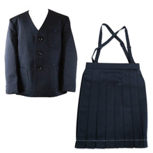 画像をギャラリービューアに読み込む, イートン学生服 女子上下セット 16本車ヒダスカート 120cmB~160cmB (鳩サクラ ハトサクラ ハトザクラ 女の子 おおきいサイズ) (送料無料) (取寄せ)