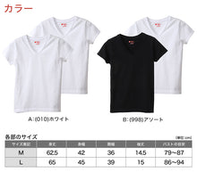 画像をギャラリービューアに読み込む, ヘインズ tシャツ レディース vネック 半袖 綿100% ジャパンフィット 2枚組 M・L (Tシャツ 綿 無地 インナー シャツ) (在庫限り)