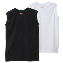画像をギャラリービューアに読み込む, レディース スリーブレス Tシャツ 2枚組 M・L トップス コットン Tシャツ スリーブレス クルーネック 無地 hanes ジャパンフィット