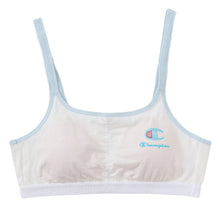 画像をギャラリービューアに読み込む, Champion ハーフトップ ダンス ジュニアブラ 140cm~160cm キッズ 子供 下着 女の子 女児 ジュニア ノンワイヤー ブラジャー スポーツブラ スポブラ チャンピオン カップ付き (在庫限り)