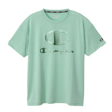 画像をギャラリービューアに読み込む, Champion Tシャツ レディース 半袖 婦人 ウエア シャツ トップス M L 吸汗 速乾 防臭 紫外線 ロゴ シンプル ジム (在庫限り)