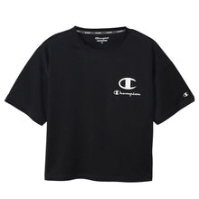 画像をギャラリービューアに読み込む, Champion レディース クルーネック Tシャツ 短め M・L チャンピオン tシャツ 半袖 UV スポーツ シャツ インナー (在庫限り)