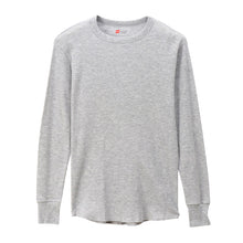 画像をギャラリービューアに読み込む, ヘインズ メンズ サーマル クルーネック ロングスリーブTシャツ M~LL (Hanes 紳士 トップス 長袖 丸首 サーマル 綿混)