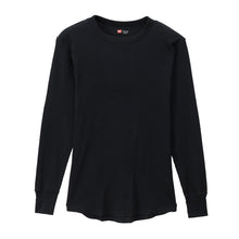 画像をギャラリービューアに読み込む, ヘインズ メンズ サーマル クルーネック ロングスリーブTシャツ M~LL (Hanes 紳士 トップス 長袖 丸首 サーマル 綿混)