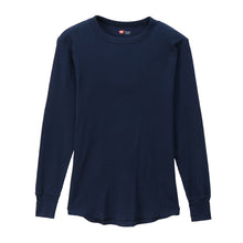 画像をギャラリービューアに読み込む, ヘインズ メンズ サーマル クルーネック ロングスリーブTシャツ M~LL (Hanes 紳士 トップス 長袖 丸首 サーマル 綿混)