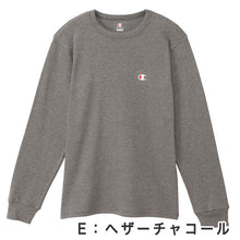 画像をギャラリービューアに読み込む, Champion 長袖 メンズ 微起毛 クルーネック ロングスリーブ シャツ ルームウェア 部屋着 M L LL チャンピオン 丸首 秋 冬 トップス 綿混 丈夫 抗菌 防臭 吸汗 速乾