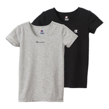 画像をギャラリービューアに読み込む, チャンピオン キッズ 半袖シャツ 2枚組 120cm~140cm (Champion ジュニア Tシャツ クルーネック 男の子 男児 130 黒 迷彩 ブラック) (在庫限り)