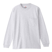 画像をギャラリービューアに読み込む, ヘインズ ビーフィー ロンT メンズ tシャツ ポケット 長袖 S~XL Hanes BEEFY-T トップス 綿100% クルーネック ロングスリーブ 男性 丈夫 無地 パックT