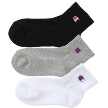 画像をギャラリービューアに読み込む, チャンピオン 靴下 ソックス キッズ 3足 セット 男の子 女の子 ショート 白 黒 グレー ネイビー スポーツ くるぶし丈 おしゃれ ブランド ハーフパイル 19-24cm champion まとめ買い ショートソックス スニーカーソックス ワンポイント 綿素材