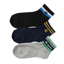 画像をギャラリービューアに読み込む, チャンピオン 靴下 キッズ ソックス 3足 セット ショート ジュニア 男の子 女の子 スポーツ ロゴ 19-24cm (champion まとめ買い スニーカーソックス ワンポイント 綿素材 子供 男子 女子 ジュニア)