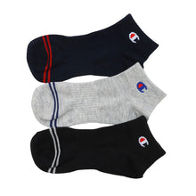 画像をギャラリービューアに読み込む, チャンピオン 靴下 キッズ ソックス 3足 セット ショート ジュニア 男の子 女の子 スポーツ ロゴ 19-24cm (champion まとめ買い スニーカーソックス ワンポイント 綿素材 子供 男子 女子 ジュニア)
