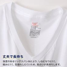 画像をギャラリービューアに読み込む, ヘインズ メンズ Tシャツ Vネック インナー 半袖 綿 3枚組 M~LL Hanes 綿100 インナーシャツ アンダーウェア 肌着 下着 男性 無地 v首 コットン
