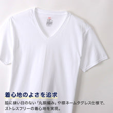 画像をギャラリービューアに読み込む, ヘインズ メンズ VネックTシャツ 3枚組 BIG 3L・4L (Hanes Global Value Line 綿100 インナー アンダーウェア 肌着 下着)