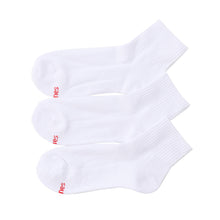 画像をギャラリービューアに読み込む, 靴下 メンズ ソックス 綿混 クウォーターレングスソックス 3足組 クッション 刺繍 23-25cm・25-27cm Hanes ショートソックス 3足セット 靴下 (在庫限り)