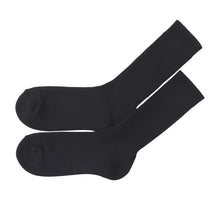 画像をギャラリービューアに読み込む, ヘインズ ビーフィー 靴下 メンズ 丈夫 フルレングス ソックス 2足組 25-27cm 男性 黒 白 2足セット クルー丈 無地 綿混 ハーフパイル