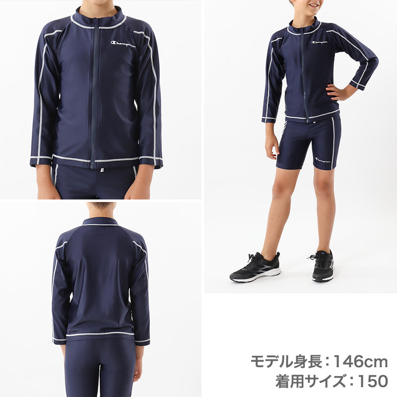 チャンピオン キッズ ラッシュガード 男の子 水着 子供 長袖 130cm