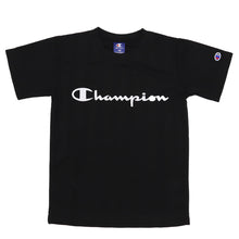 画像をギャラリービューアに読み込む, チャンピオン Tシャツ キッズ こども 半袖 スポーツ 吸水速乾 ロゴ ブランド 黒 白 青 紫 110cm~160cm champion トップス ボーイズ 子供 子ども 男の子 女の子 (在庫限り)