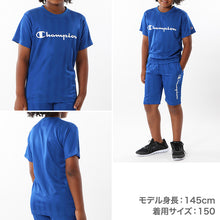画像をギャラリービューアに読み込む, チャンピオン Tシャツ キッズ こども 半袖 スポーツ 吸水速乾 ロゴ ブランド 黒 白 青 紫 110cm~160cm champion トップス ボーイズ 子供 子ども 男の子 女の子 (在庫限り)