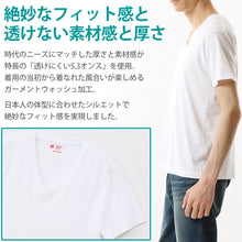 画像をギャラリービューアに読み込む, ヘインズ tシャツ インナー メンズ 綿100% 半袖 vネック 下着 2枚組 S~XL hanes ジャパンフィット 紳士 肌着 男性 インナーシャツ v首 コットン 綿 無地 透けにくい S M L LL