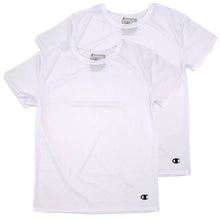 画像をギャラリービューアに読み込む, チャンピオン キッズ tシャツ メッシュ 半袖 子供 下着 男の子 インナー 2枚セット 130cm~160cm 肌着 男子 ジュニア 130 140 150 160 女の子 速乾 クルーネック スポーツ 白 黒 (在庫限り)