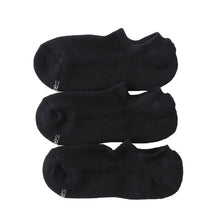 画像をギャラリービューアに読み込む, ヘインズ ソックス メンズ くるぶし 靴下 黒 3足組 23-25cm~27-29cm hanes 紳士 くつ下 スニーカー丈 綿混 足底クッション ハーフパイル コットン (在庫限り)