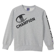 画像をギャラリービューアに読み込む, チャンピオン スウェット キッズ 綿 裏毛 グレー 黒 ネイビー ロゴ ダンス 部屋着 おでかけ おしゃれ アメカジ コーデ 130cm~160cm (champion 秋冬 こども 男の子 女の子 ジュニア トップス シャツ ルームウェア 130 140 150 160) (在庫限り)
