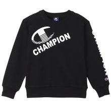 画像をギャラリービューアに読み込む, チャンピオン スウェット キッズ 綿 裏毛 グレー 黒 ネイビー ロゴ ダンス 部屋着 おでかけ おしゃれ アメカジ コーデ 130cm~160cm (champion 秋冬 こども 男の子 女の子 ジュニア トップス シャツ ルームウェア 130 140 150 160) (在庫限り)