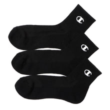 画像をギャラリービューアに読み込む, チャンピオン 靴下 ソックス 3足 セット 大きいサイズ 白 黒 グレー スポーツ ダンス クルー丈 厚手 23-25cm~27-29cm champion メンズ レディース まとめ買い ロゴ 綿素材 クルーソックス