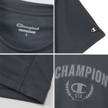 画像をギャラリービューアに読み込む, Champion Tシャツ メンズ 半袖 紳士 ウエア シャツ トップス M L XL 吸汗 速乾 抗菌 防臭 紫外線 反射材 ロゴ シンプル ジム (在庫限り)