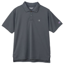画像をギャラリービューアに読み込む, Champion ポロシャツ メンズ 半袖 紳士 ウエア シャツ トップス M L XL 吸汗 速乾 抗菌 防臭 紫外線 反射材 ロゴ シンプル ジム (在庫限り)